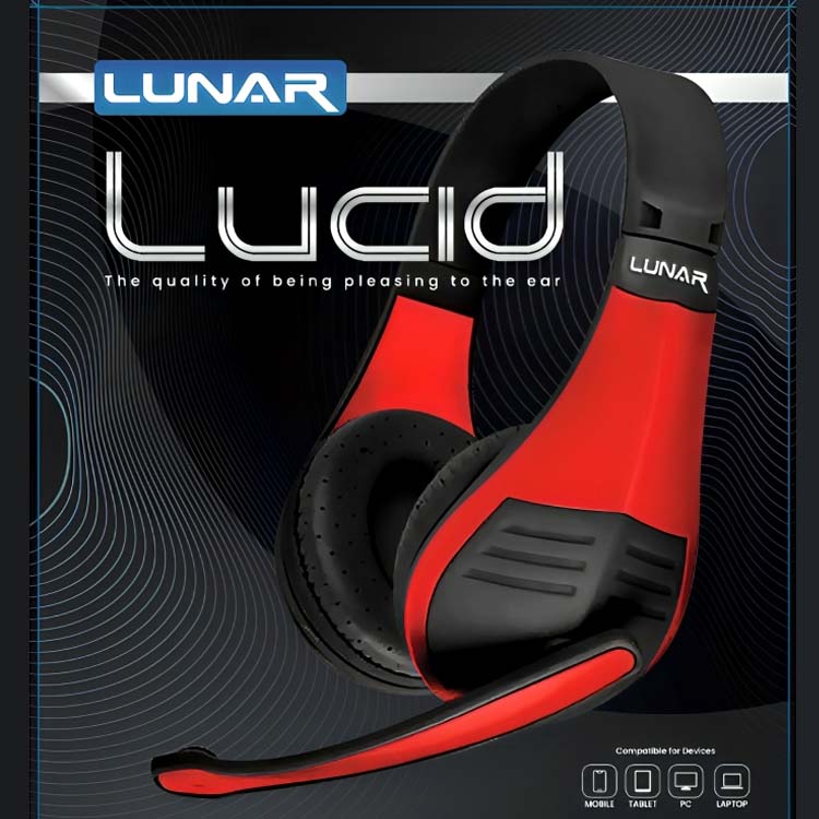 Lunar Lucid TY-230 Headset – Premium Audio for Mobile and PC – Comfortable and Stylish Design